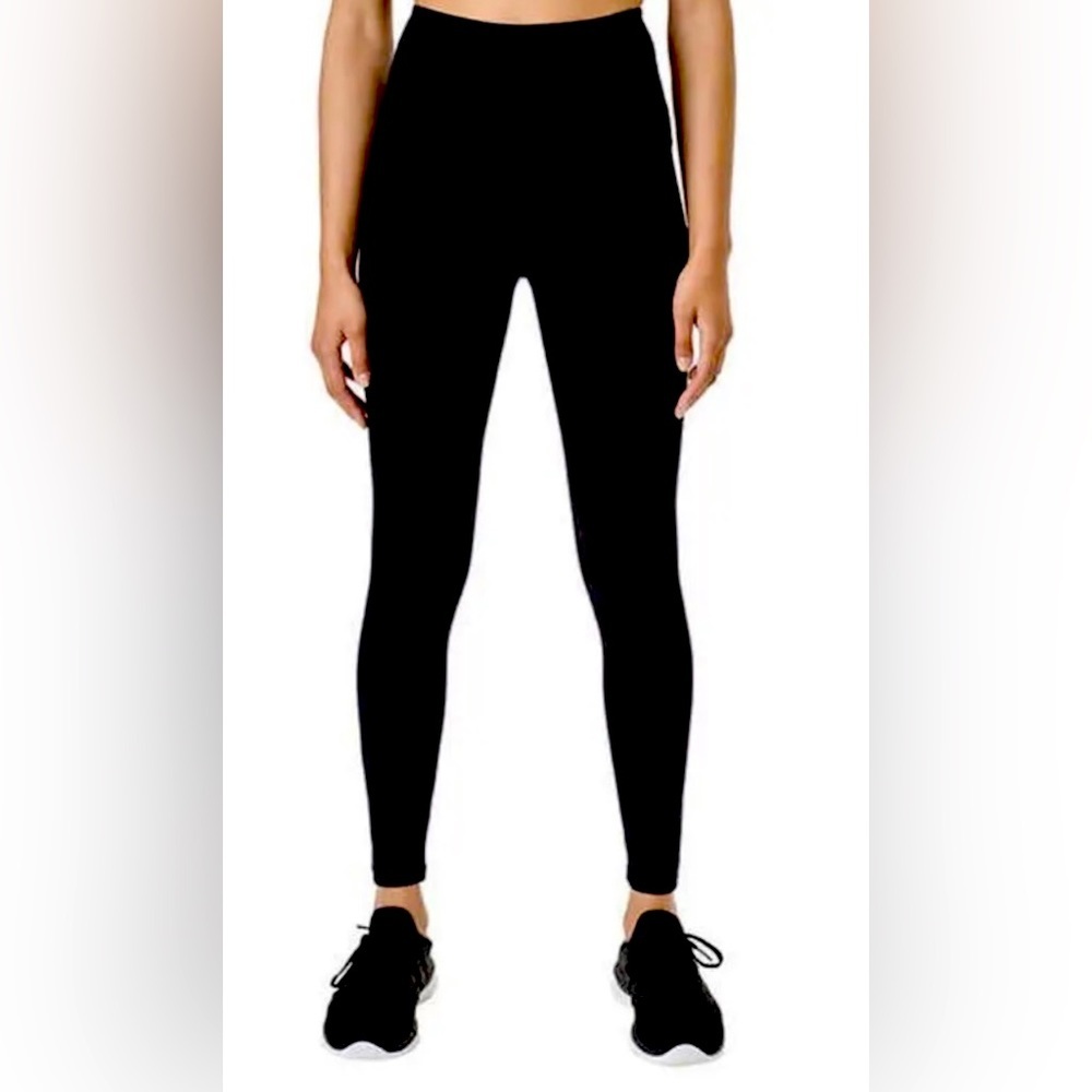 Tuff Athletics Leggings - Black High Waist Side Stash Pocket-Stretch